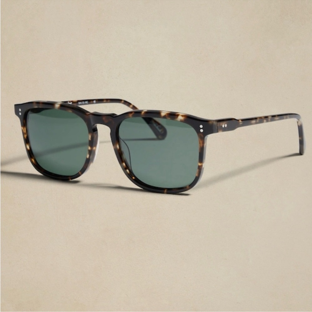 RAEN WILEY Tortoise Shell Sunglasses with Green Lenses